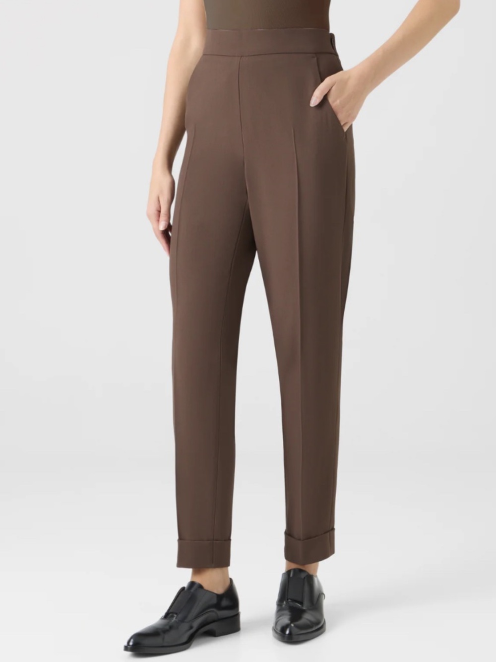AKRIS Chris Tapered Pants Size 6‎ minimalist color pink beige  $1250 - Picture 4 of 13